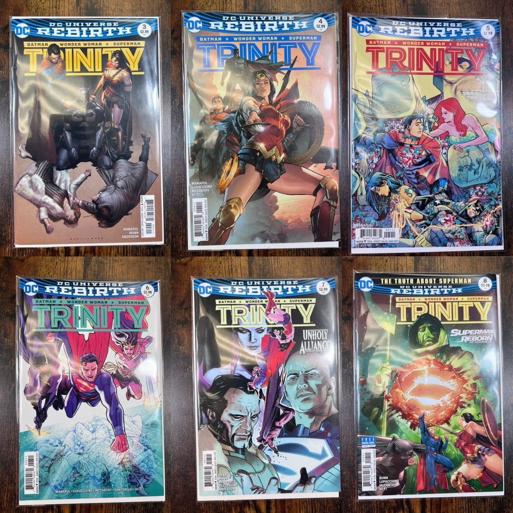 Lot Of 6 DC Universe Rebirth Trinity #3-#8 DC‎ Comics Comic Book